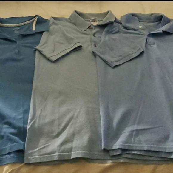 EUC S/S BLUE POLO SHIRT LOT(S, M, 2X) - Picture 1 of 8